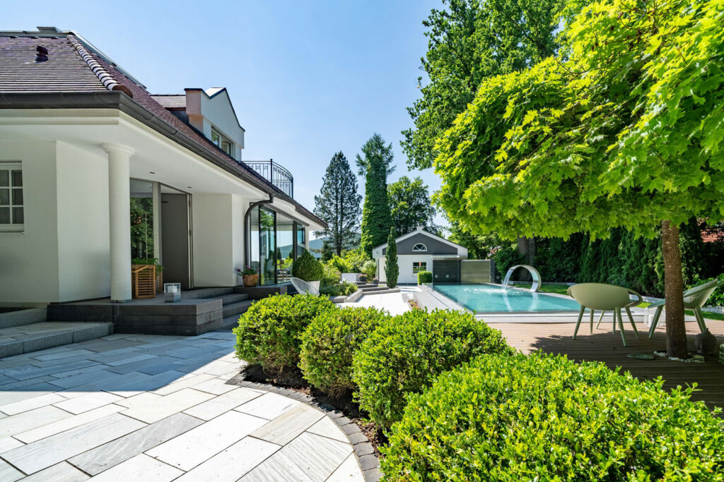 Immobilienfoto Einfamilienhaus Pool am Ammersee